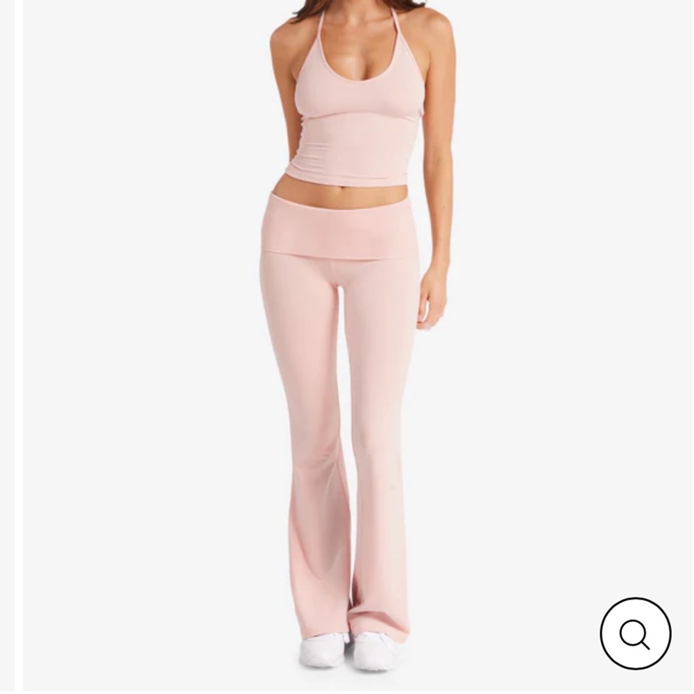 CSB I’m jersey flare pants in blush color